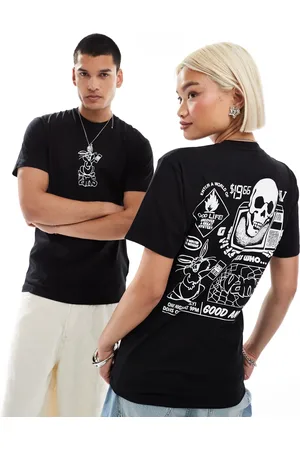 Vans Crazy eddy skull back print t-shirt in