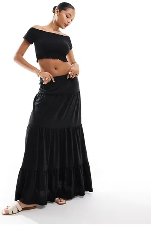 VERO MODA Tiered maxi skirt co-ord in