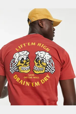 Vans Beer back print t-shirt in red