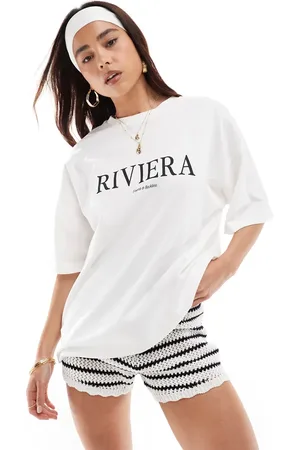 4th & Reckless Riviera beach t shirt in off