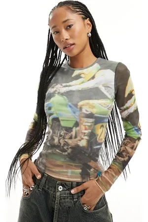 Basic Pleasure Mode Mesh mudbunny longsleeve top in