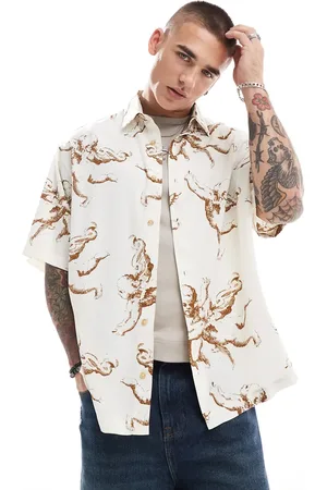 ASOS Oversized shirt with cherub print in