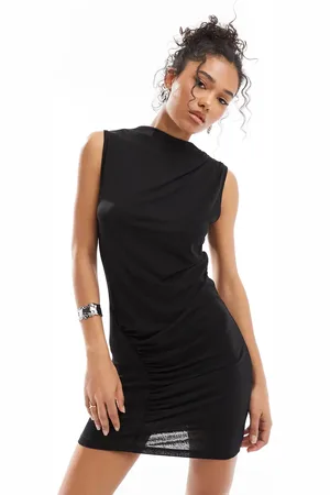 VERO MODA Ruched jersey mini dress in