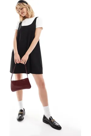 Monki Pinafore mini dress in