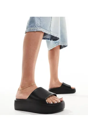 ASOS Wide Fit Freedom cleated flatform slider in
