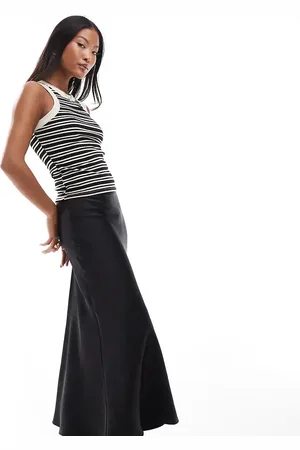 New Look Satin bias midi skirt in