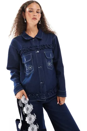 Sister Jane Dream embroidered jacket co-ord in denim