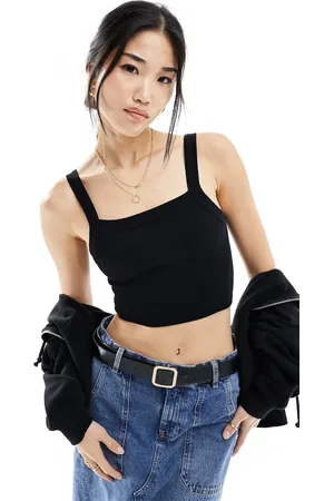 Cotton On Cotton On seamless square neck vest in black