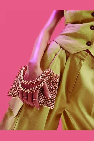 ASOS Beaded mini ball grab clutch bag in