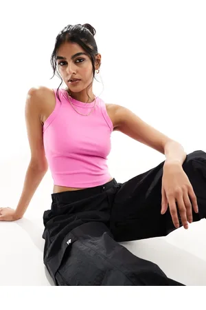 Nike Nike One Training Dri-Fit tight crop tank in playful