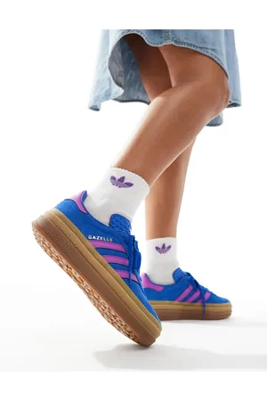 adidas Gazelle Bold trainers in with gum sole