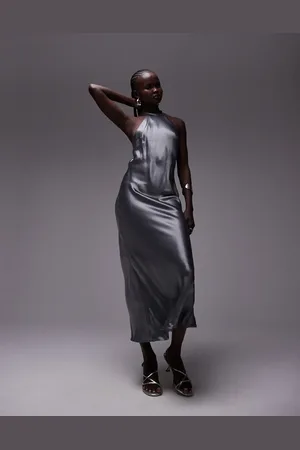 Topshop Halter neck maxi dress in