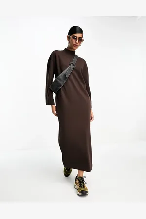 SELECTED Femme oversized high neck maxi dress in