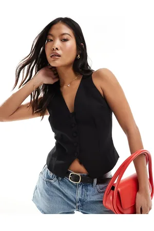 River Island Buttoned front waistcoat in