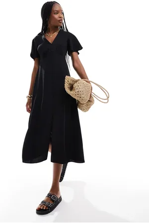 New Look Lace detail button through dress in