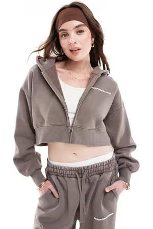 Good For Nothing Co-ord crop oversized logo hoodie in
