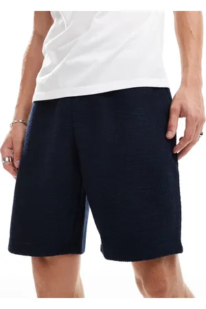 Threadbare Shorts with elasticated waist in textured stripe