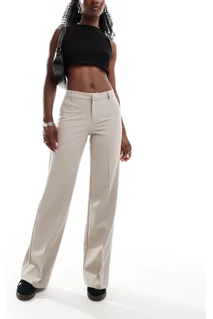 Bershka Tailored trousers in beige melange