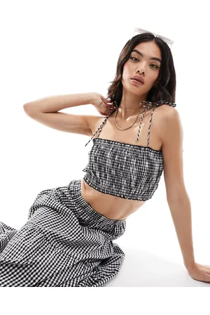 Esmée Esmee beach crop top co-ord in gingham
