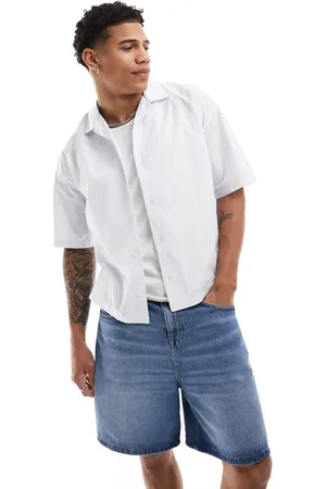 Pull&Bear Boxy fit striped shirt in ecru