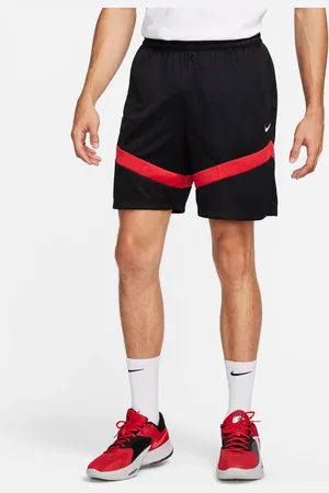 Nike Icon 8in swoosh logo shorts in and red