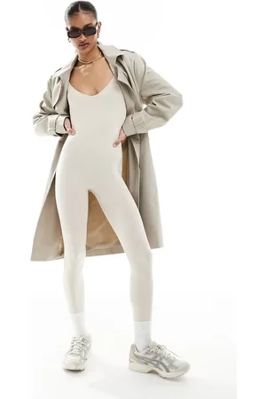 Missyempire Seamless cami unitard in cream