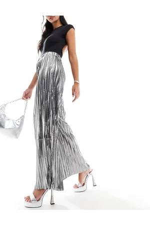 SELECTED Femme wide fit metallic trousers in