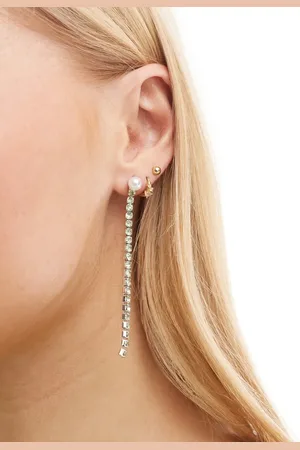 True Decadence Crystal drop earrings in green