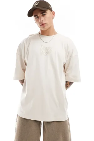 Pull&Bear Boxy original power printed t-shirt in beige