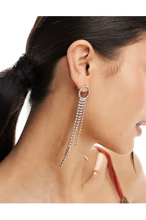 True Decadence Round rhinestone earrings in