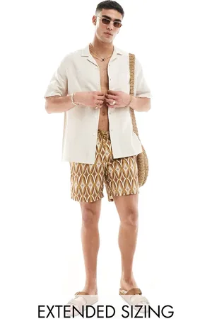 ASOS Relaxed linen shirt with revere collar in ecru