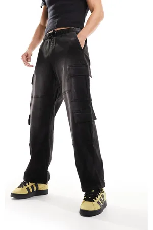 Bershka Cargo pocket trouser in washed