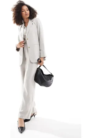 VERO MODA Tailored blazer co-ord in sand melange