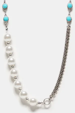 Reclaimed Unisex necklace with beads and pearls