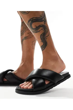 London Rebel Cross strap slider in