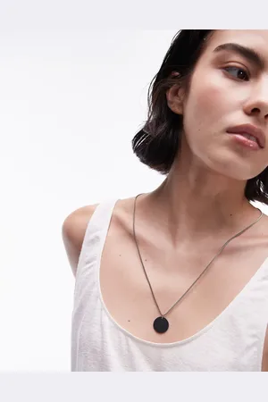 Topshop Phineas waterproof stainless steel necklace with pendant in tone