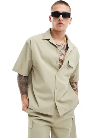 Sixth June Co-ord textured shirt in beige