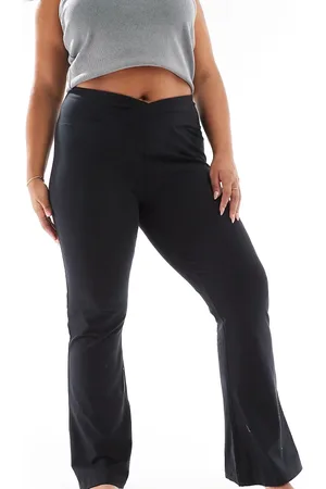 ASOS Curve slim kick legging with wrap waist in soft touch fabric