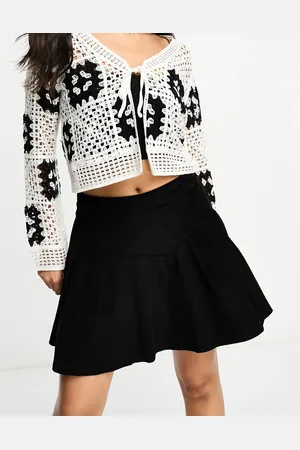 VIOLET ROMANCE Cord pleated mini skirt in