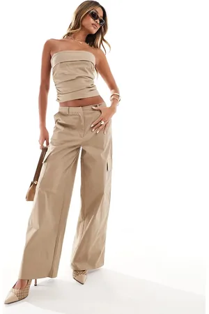 Kaiia Wide leg trousers co-ord in taupe