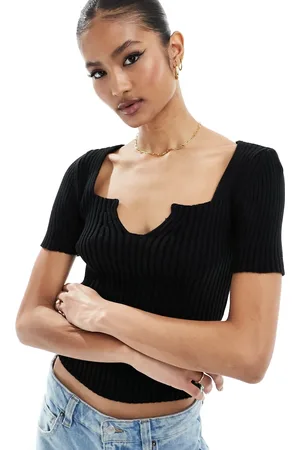 Fashionkilla Knitted v neck top in