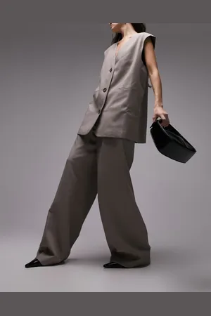 Topshop Co-ord tonic overized tailored waistcoat in grey
