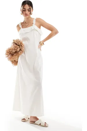 ONLY Embroidered maxi dress in