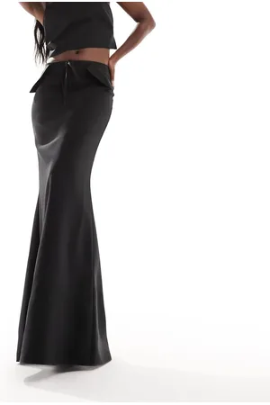 ASOS Minimal low rise maxi co-ord skirt in