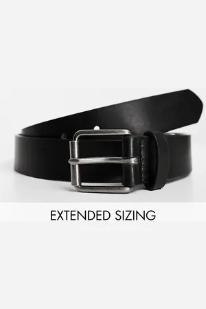 ASOS Smart faux leather belt with roller buckle in