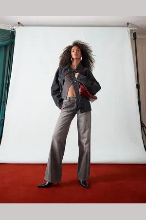 Topshop Ember low rise wide leg jeans in