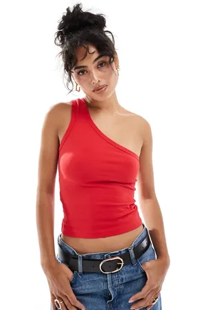 MANGO One shoulder top in