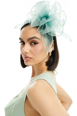 My Accessories Structured floral fascinator headband in sage