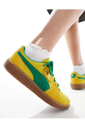 PUMA Palermo trainers in and green