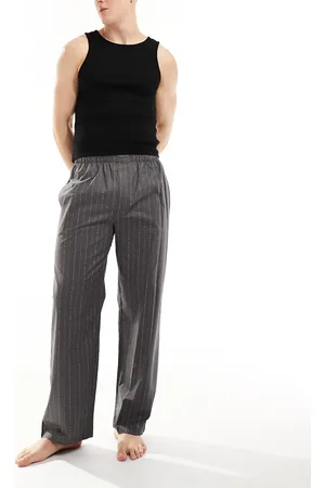 Calvin Klein Pure cotton sleep trousers in grey stripe